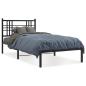 Preview: Bettgestell mit Kopfteil Metall Schwarz 90x190 cm
