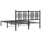 Preview: Bettgestell mit Kopfteil Metall Schwarz 120x190 cm
