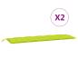 Preview: Gartenbank-Auflagen 2 Stk. Hellgrün 180x50x7 cm Oxford-Gewebe