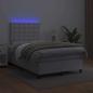 Preview: Boxspringbett mit Matratze & LED Weiß 120x190 cm Kunstleder