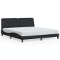 Preview: Bettgestell ohne Matratze Schwarz 180x200 cm Samt