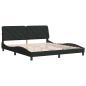 Preview: Bettgestell ohne Matratze Schwarz 180x200 cm Samt