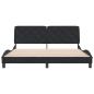 Preview: Bettgestell ohne Matratze Schwarz 180x200 cm Samt