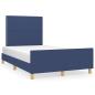 Preview: Bettgestell ohne Matratze Blau 120x190 cm Stoff