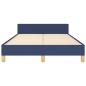 Preview: Bettgestell ohne Matratze Blau 120x190 cm Stoff