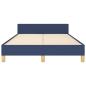 Preview: Bettgestell ohne Matratze Blau 120x190 cm Stoff