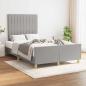 Preview: ARDEBO.de - Bettgestell ohne Matratze Hellgrau 120x190 cm Stoff