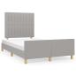 Preview: Bettgestell ohne Matratze Hellgrau 120x190 cm Stoff