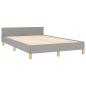 Preview: Bettgestell ohne Matratze Hellgrau 120x190 cm Stoff