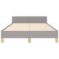 Preview: Bettgestell ohne Matratze Hellgrau 120x190 cm Stoff