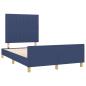 Preview: Bettgestell ohne Matratze Blau 120x190 cm Stoff