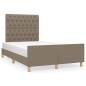 Preview: Bettgestell ohne Matratze Taupe 120x190 cm Stoff