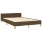 Preview: Bettgestell ohne Matratze Dunkelbraun 120x190 cm Stoff