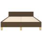 Preview: Bettgestell ohne Matratze Dunkelbraun 120x190 cm Stoff