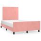 Preview: Bettgestell ohne Matratze Rosa 120x190 cm Samt