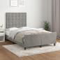 Preview: ARDEBO.de - Bettgestell ohne Matratze Hellgrau 120x190 cm Samt