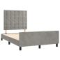 Preview: Bettgestell ohne Matratze Hellgrau 120x190 cm Samt