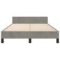 Preview: Bettgestell ohne Matratze Hellgrau 120x190 cm Samt