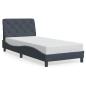 Preview: Bettgestell ohne Matratze Dunkelgrau 90x200 cm Samt