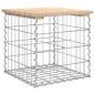 Preview: Gartenbank aus Gabionen 43x44x42 cm Massivholz Kiefer