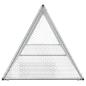 Preview: Hasenstall Silbern 400x105x91 cm Verzinkter Stahl