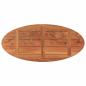 Preview: Tischplatte 120x50x2,5 cm Oval Massivholz Akazie