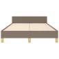 Preview: Bettgestell ohne Matratze Taupe 120x190 cm Stoff