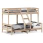 Preview: Etagenbett 80x200/120x200 cm Massivholz Kiefer
