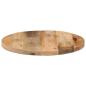 Preview: Tischplatte Ø 50x2,5 cm Rund Raues Massives Mangoholz