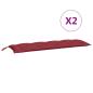 Preview: Gartenbank-Auflagen 2 Stk. Weinrot 150x50x7 cm Oxford-Gewebe
