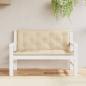 Preview: ARDEBO.de - Gartenbank-Auflagen 2 Stk. Beige 120x50x7 cm Oxford-Gewebe