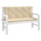 Preview: Gartenbank-Auflagen 2 Stk. Beige 120x50x7 cm Oxford-Gewebe