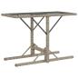 Preview: 3-tlg. Bistro-Set mit Kissen Hellgrau Poly Rattan