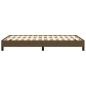 Preview: Bettgestell ohne Matratze Dunkelbraun 120x190 cm Stoff