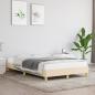 Preview: ARDEBO.de - Bettgestell ohne Matratze Creme 120x190 cm Stoff