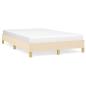Preview: Bettgestell ohne Matratze Creme 120x190 cm Stoff