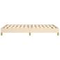 Preview: Bettgestell ohne Matratze Creme 120x190 cm Stoff
