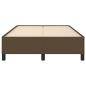 Preview: Bettgestell ohne Matratze Dunkelbraun 120x190 cm Stoff