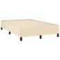 Preview: Bettgestell ohne Matratze Creme 120x190 cm Stoff