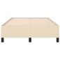 Preview: Bettgestell ohne Matratze Creme 120x190 cm Stoff