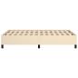 Preview: Bettgestell ohne Matratze Creme 120x190 cm Stoff