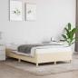 Preview: ARDEBO.de - Bettgestell ohne Matratze Creme 120x190 cm Stoff