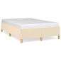 Preview: Bettgestell ohne Matratze Creme 120x190 cm Stoff