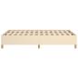 Preview: Bettgestell ohne Matratze Creme 120x190 cm Stoff
