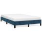 Preview: Bettgestell ohne Matratze Dunkelblau 120x190 cm Samt