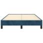 Preview: Bettgestell ohne Matratze Dunkelblau 120x190 cm Samt
