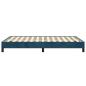 Preview: Bettgestell ohne Matratze Dunkelblau 120x190 cm Samt