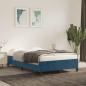 Preview: ARDEBO.de - Bettgestell ohne Matratze Dunkelblau 120x190 cm Samt