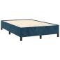 Preview: Bettgestell ohne Matratze Dunkelblau 120x190 cm Samt