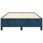Preview: Bettgestell ohne Matratze Dunkelblau 120x190 cm Samt